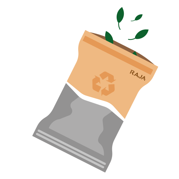 Verpakkingen met een grote milieu-impact of niet-recyclebare verpakkingen vervangt u best door duurzame alternatieven.