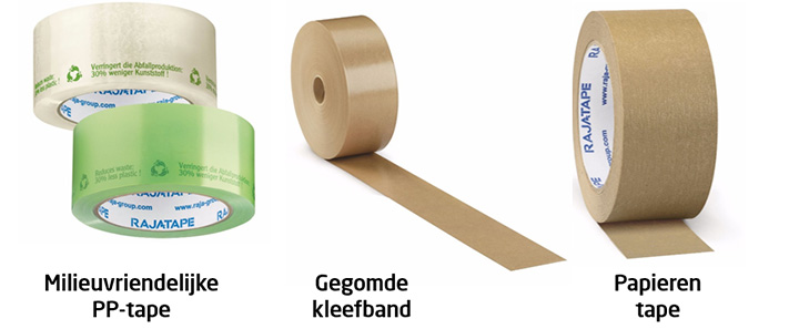 Milieuvriendelijke verpakkingstape van Rajapack