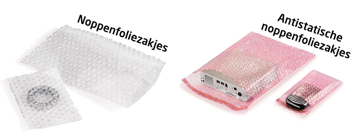 Verpak je kleinere producten in onder andere noppenfolie op rol, noppenfoliezakjes en antistatische noppenfoliezakjes