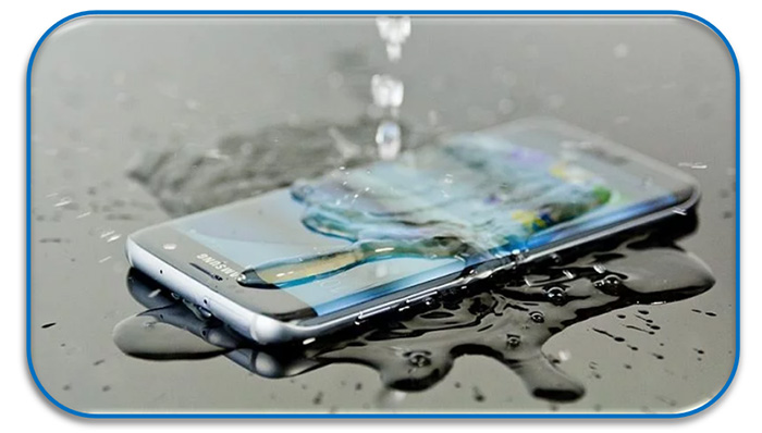 Smartphone met waterschade