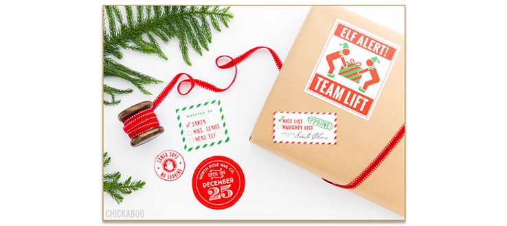 Decoreer je cadeau met stickers en etiketten.