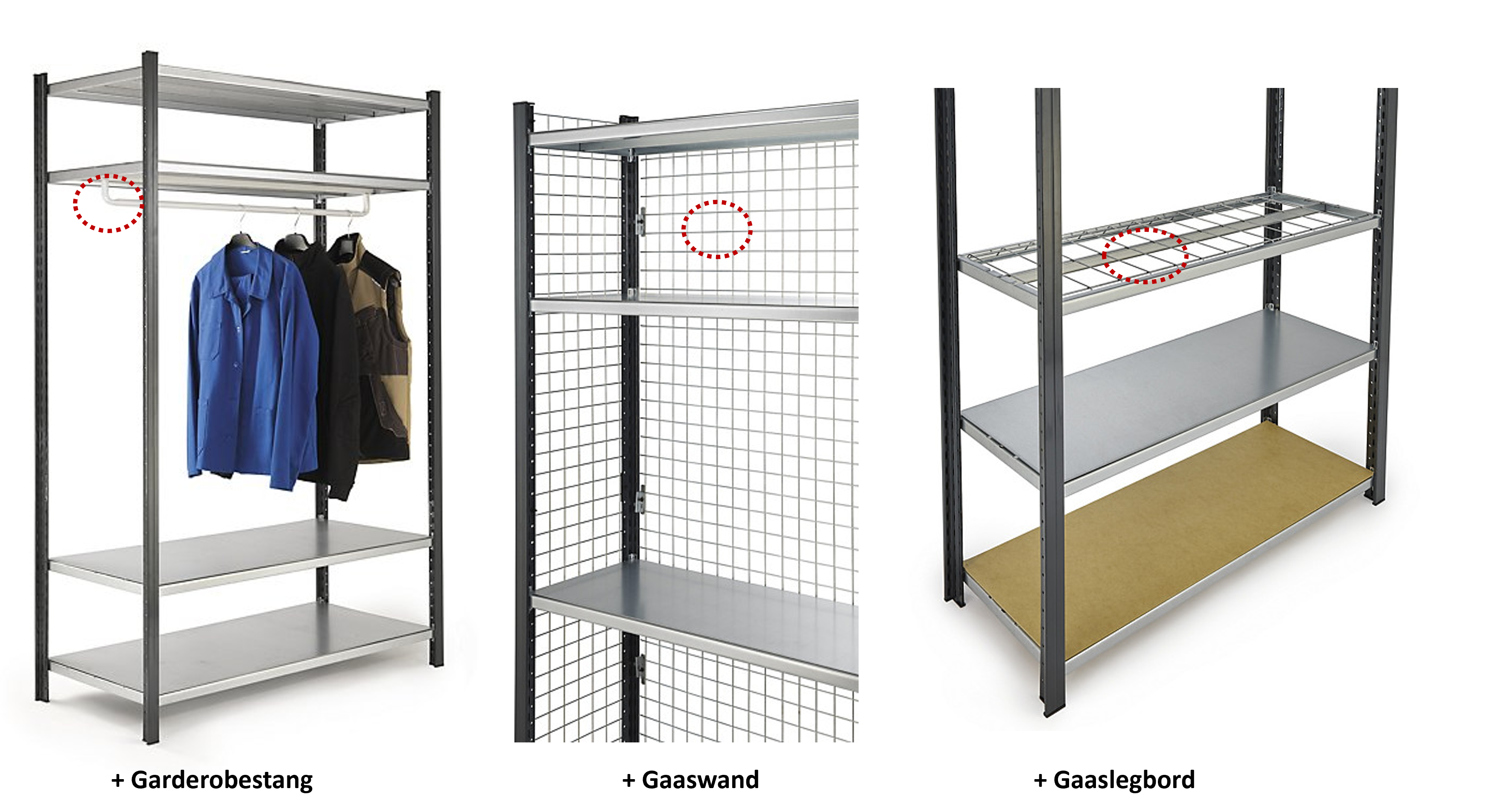 Accesoires voor Prospace+ rekken