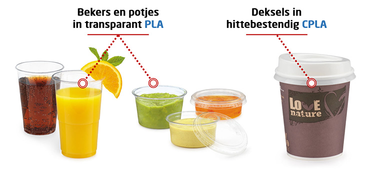 RAJA assortiment van bioplastic PLA