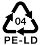 Verpakkingssymbool voor lagedichtheid polyethyleen