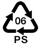 Verpakkingssymbool voor polystyreen