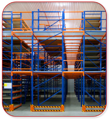 Magazijn opslag in een mezzanine