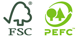 FSC en PEFC label op verpakkingen voor bloemen