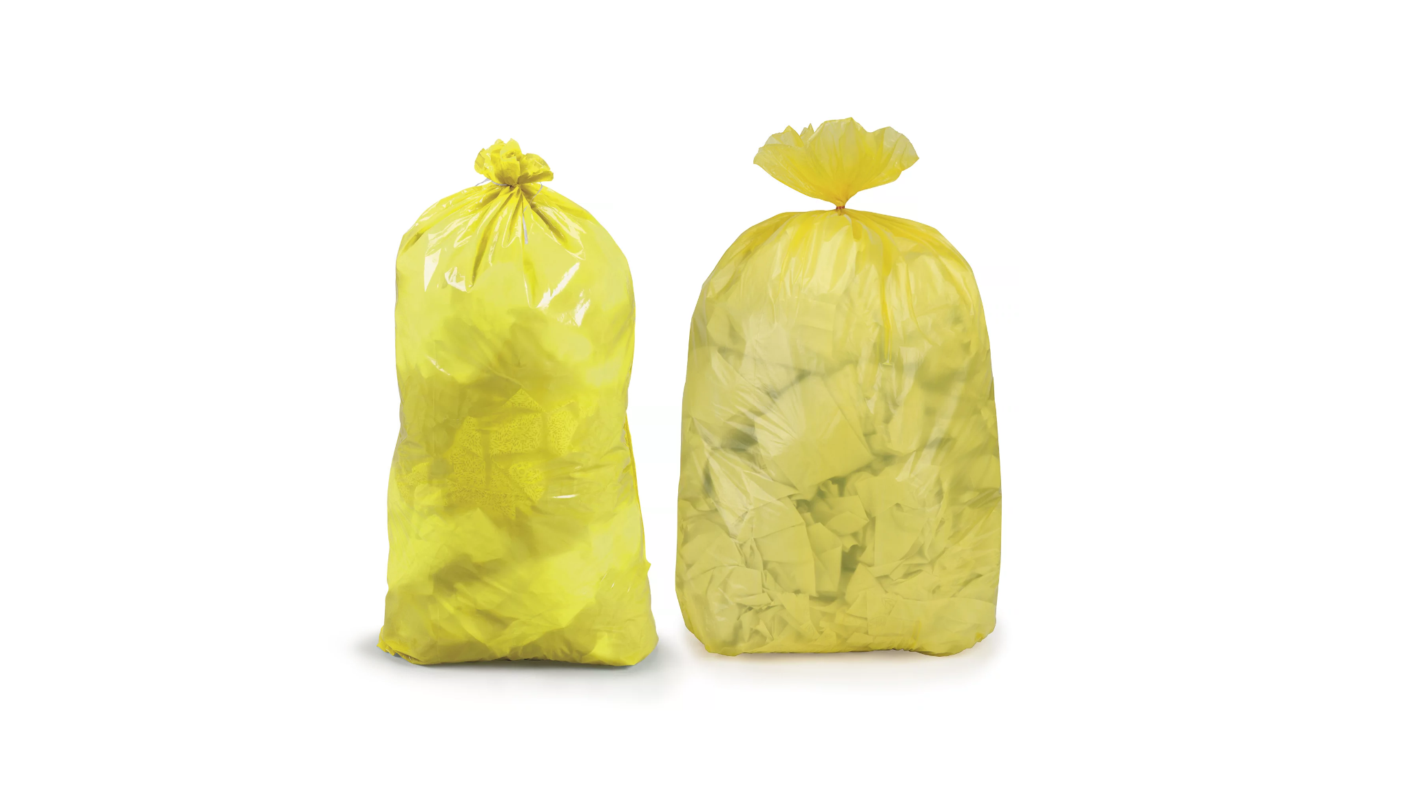 Gele vuilzak voor selectieve afvalscheiding