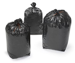 3 sterke zwarte vuilniszakken van hoge kwaliteit