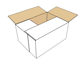 Voorbeeld van FEFCO code 02 voor vouwdozen