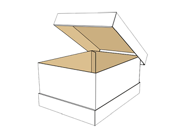 Voorbeeld van FEFCO code 03 voor dekseldozen