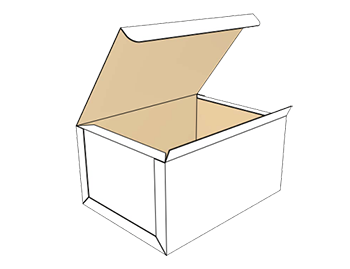Voorbeeld van FEFCO code 06 voor vormvaste dozen