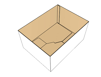 Voorbeeld voor FEFCO code 07 van kant-en-klare dozen
