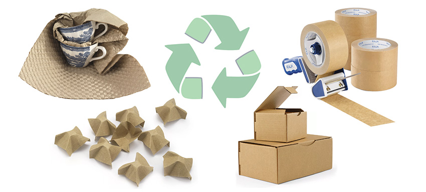 Verpakken met mono-materialen van papier voor de Europese Verpakkingswet