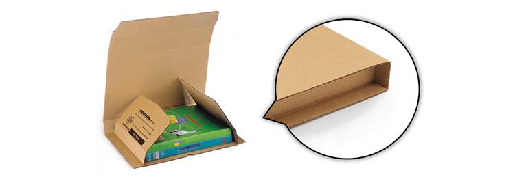 Postdoos met een beschermrand als voorbeeld van beschermende verpakkingen