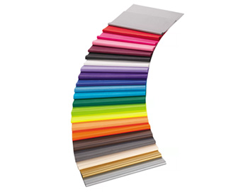 Waaier van verschillende kleuren zijdepapier