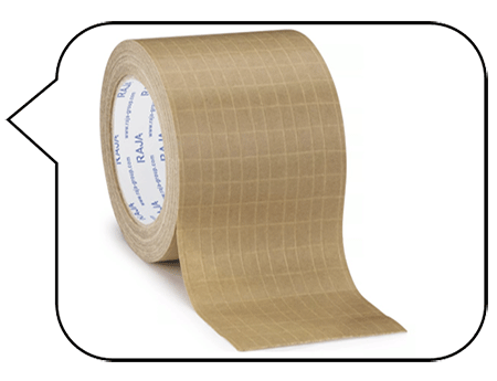 Versterkte papieren tape van RAJA voor het sluiten van zware of grote kartonnen dozen