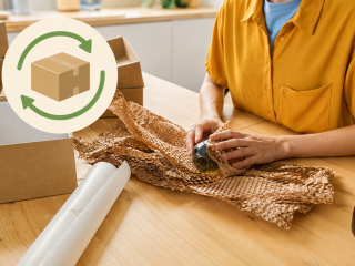 verpakken met hernieuwbare materialen